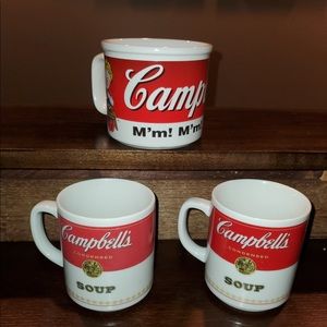 Coffee mugs set 3 vintage Campbell’s soup